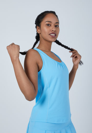 Mädchen & Damen und Gender Tennis Loose Fit Tanktop, hellblau von SPORTKIND