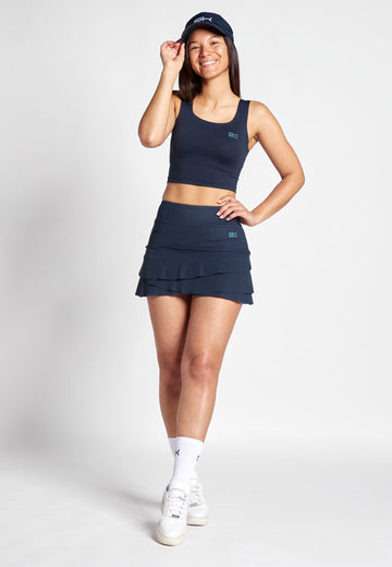 Mädchen & Damen Tulip Light Tennisrock / Skort, navy blau von SPORTKIND